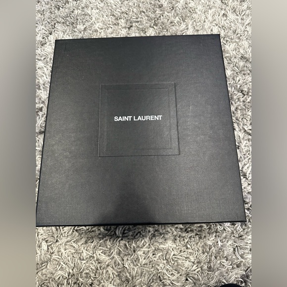 Saint Laurent CASSANDRA SANDALS BROWN SMOOTH LEATHER Sz 35.5 - Picture 8 of 9